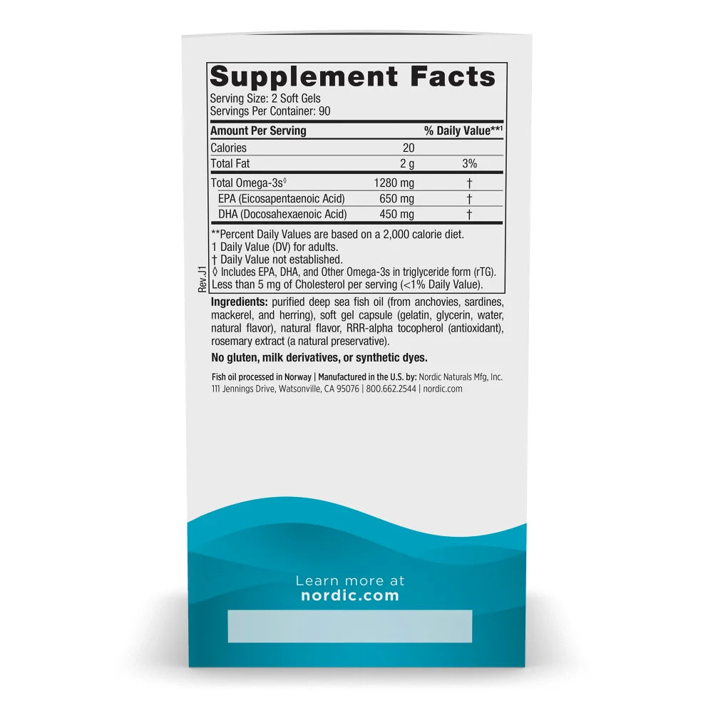 180 Softgels - 1280mg