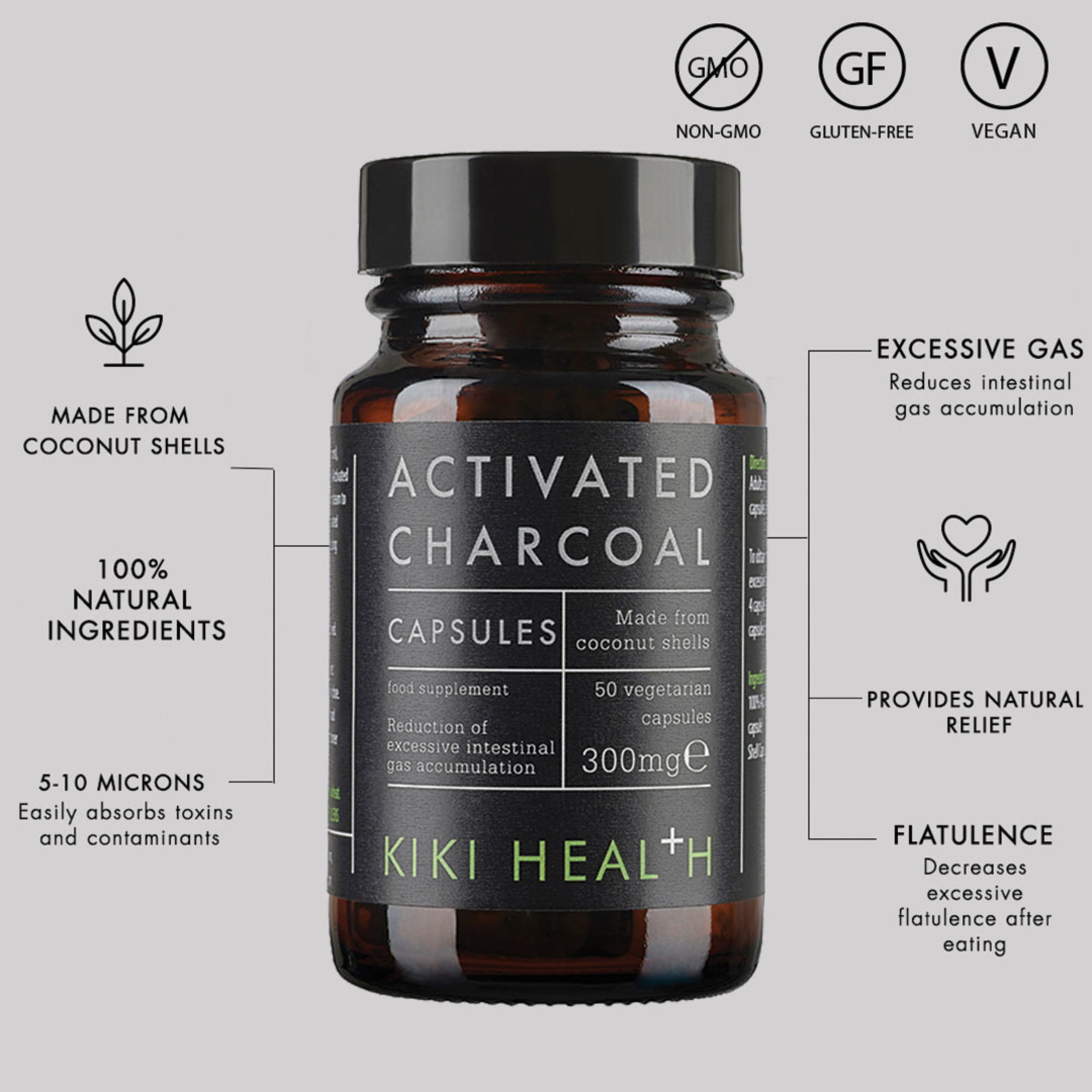 Activated Charcoal - 50 Vegicaps